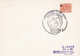 Poland 1979 Card; Sport Canoeing Kayak Canoe;  International Games Golden Fox; Gdynia Cancellation - Kanu