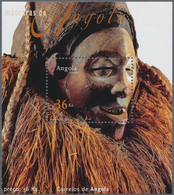 Thematik: Kunsthandwerk / Arts And Crafts: 2002, Angola: MASKS, Investment Lot Of 1000 Souvenir Shee - Sonstige & Ohne Zuordnung