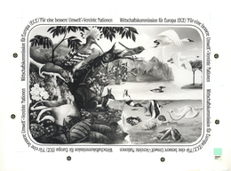 Thematik: Tiere-Vögel / Animals-birds: 1991, United Nations (Vienna) Layout-proof Of Se-tenant Sheet - Sonstige & Ohne Zuordnung