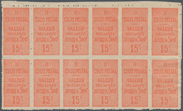Frankreich - Postpaketmarken: 1922, Colis Postal (Valeur Declares Jusqu'a 500F') 15c. Red In An Unus - Other & Unclassified