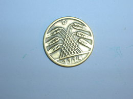 ALEMANIA 5 RENTENPFENNIG 1924 D (1328) - 5 Rentenpfennig & 5 Reichspfennig