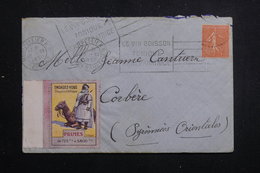 FRANCE - Vignettes Recto / Verso Pour Les Troupes Africaines Sur Enveloppe De Montpellier En 1930 - L 61378 - Cartas & Documentos
