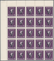 Norwegen: 1941, Definitives With Opt. 'V' (Victory Issue) Without Watermark In An Investment Lot Wit - Ungebraucht