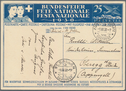 Schweiz - Ganzsachen: 1910/1931, Sammlung Von Ca. 92 Ungebrauchten Und Gebrauchten Bundesfeierkarten - Stamped Stationery