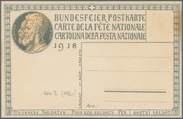 Schweiz - Ganzsachen: 1910-37 BUNDESFEIERKARTEN: Kollektion Von über 220 Karten, Gebraucht Und/oder - Stamped Stationery