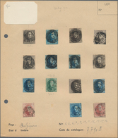 Nachlässe: 1850/1925 (ca), Konvolut Auf Alten Albenseiten Und Einigen Sehr Alten Loskarten (auch Auf - Vrac (min 1000 Timbres)