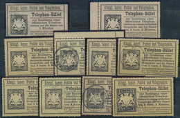 Bayern - Telefon-Billets: 1891-1894, Lot Mit 10 Telefonbilletts Dabei TB 5 Gebraucht, TB 16 Ungebrau - Other & Unclassified