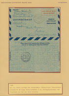 Bundesrepublik - Ganzsachen: 1948-1953, Kleine Sammlung Von 14 "Luftpostleichtbriefen" Auf Albenseit - Other & Unclassified