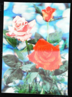 ROSE  - Fantaisie Relief - CARTE 3 D - 3 DIMENSION POSTCARD - Cartes Stéréoscopiques