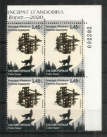 Le Collier De Loup, Collier De Fer à Pointes Pour Protéger Les Chiens De Berger. Bloc De 4 Neufs ** 2020, Numéroté - Unused Stamps