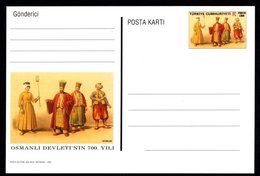 1999 TURKEY OTTOMAN EMPIRE'S 700TH YEAR - TATARS POSTCARD - Ganzsachen