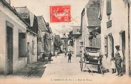 64 Lembeye Rue Du Bourg  Cpa Carte Animée - Lembeye