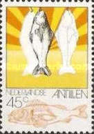 Netherlands Antilles 1976 - One Fishing Fish Nature Fauna Animal Stamp MNH - Agriculture