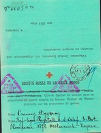 1917/1918 Kriegsgefangenen Doppelkarte Des Russischen Roten Kreuzes, Petrograd über Wien Nach Ungarn. - Covers & Documents