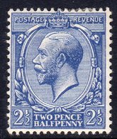 Great Britain GB George V 1912-24 2½d Mackennal Head, Wmk. Simple Cypher, Lightly Hinged Mint, SG 371a - Unused Stamps