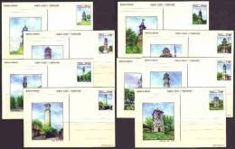 2001 TURKEY CLOCK TOWERS - (9x) POSTCARDS SET - Postal Stationery