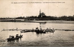 Jusix. (Lot Et Garonne - Canton De Meilhan Sur Garonne) La Roche Mystérieuse: Les Visiteurs En Bateau (7 Octobre 1906) - Meilhan Sur Garonne