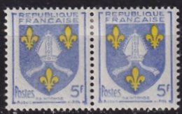 FRANCE - 5 F. Saintonge Bleu Pâle Au Lieu D'outremer En Paire Neuve - Neufs