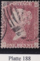 Great Britain   .  Yvert   .  26    .   Plate  188      .     O    .    Cancelled .   /   .   Oblitéré - Used Stamps