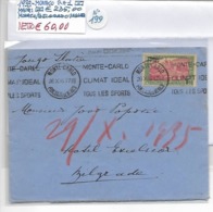 MONACO ʘ 1933 BUSTA VIAGGIATA MONACO-BELGRADO - Cartas & Documentos