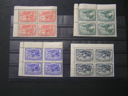 GREECE 1943 Airmaol Winds [part II] Blok Of 4  MNH - Unused Stamps