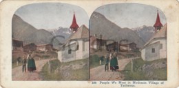 Switzerland - Tujetsch - People We Meet In Mountain Village Of Tschamut - Stereoscopic Photo - 175x90mm - Tujetsch