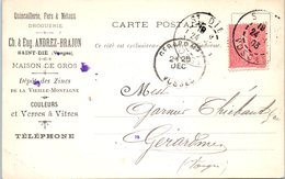 88 Saint Dié - Ch. & Eug. Andrez Brajon - Dépôt Des Zincs   - Entiers Postaux - Année 1903 - Saint Die