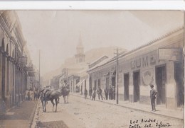 Delcampe - Tarjeta Postal Foto : Los Andes (Chile Chili)  Titre  Calle Del Iglesia  Hotel Del Cumercio    Rarissima Paypal Possible - Chile