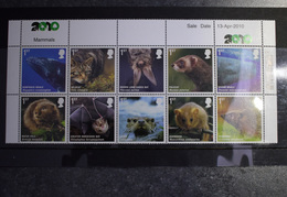 GB  STAMPS Endangered Mammals  Marginal Date Block 2010   SUPERB  ~~L@@K~~ - Ungebraucht