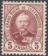 Luxemburg Yvert/Prifix 68* Défaut De Planche Point Après D TB Sans Défaut Cote EUR 75+ (numéro Du Lot 586DL) - 1891 Adolphe Voorzijde