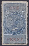 NEW ZEALAND 1d REVENUE VERY RARE EXPERIMENTAL PERFS - Unused Stamps