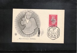 Argentina 1958 Argentinian Antarctica  Interesting Postcard FDC - Eventi E Commemorazioni
