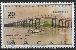 Macau Macao – 1974 Taipa Bridge 20 Avos Used Stamp - Oblitérés