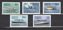 Barbuda Mail 1987,5V In Set,ships.schepen,schiffe,navires,barcos,navi,MN/Ongebruikt(A3740) - Boten