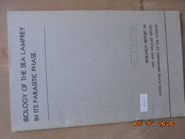 Biology Of The Sea Lamprey In Its Parasitic Phase By Phillip Sheridan Parker And Robert E. Lennon (1956) - Vida Salvaje