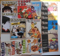 Lot 16 BD Magazine BD SF - Pilote A Suivre Teddy Ted Tintin - Lots De Plusieurs BD