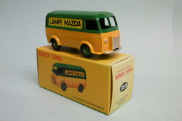 Dinky Toys / Atlas - PEUGEOT D3A Fourgon Tolé LAMPE MAZDA Réf. 25B Neuf NBO 1/43 - Dinky