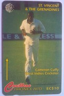 St. Vincent And Grenadines Cable And Wireless 243CSVD  EC$10 " Cameron Cuffy , West Indies Cricketer " - Saint-Vincent-et-les-Grenadines