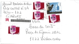 TIMBRES - STAMPS - SELLOS - FRANCOBOLLI - MARCOPHILIE - LETTRE RECOMMANDÉ - PORTUGAL - TIMBRES DIVERS - Storia Postale