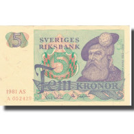 Billet, Suède, 5 Kronor, 1981, 1981, KM:51d, SUP - Zweden