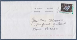 Sur Enveloppe Couple Sur Un Banc  MonTimbraMoi Lv 20g 03.03.14 - Cartas & Documentos