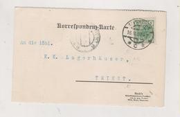 AUSTRIA 1909 WIEN Perfin ANTON HOFMANN Postcard - Brieven En Documenten