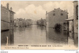 CHOISY LE ROI . Inondations De Janvier 1910.  La Rue Mirabeau  2 Scans Carte Vendue En L'état - Choisy Le Roi
