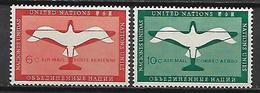 NATIONS UNIES  /   ONU -  Poste Aérienne  -  1951.   Y&T N° 1 / 2  *.   Mouette Et Avion - Luftpost