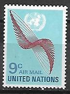 NATIONS UNIES  /   ONU  -  Poste Aérienne  -  1972.   Y&T N° 15 *  .  Aile Stylisée - Luftpost