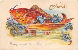 CARTE FANTAISIE   Ier AVRIL - 1er Avril - Poisson D'avril