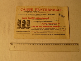 Buvard Caisse Fraternelle, Lille, Amiens. 1934. Loterie ? - Banque & Assurance