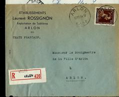 Doc. De  ARLON - E E - Du 13/11/44  Avec Col Ouvert N°695 En Rec. Double Frappe - Rural Post
