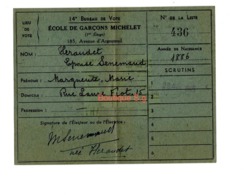 Carte D Electeur Seine Asnieres Senemaud Heraudet Marguerite Montmorillon Vienne 1945 - Historical Documents