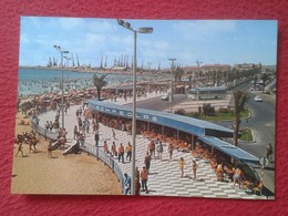 SPAIN POSTAL POST CARD Nº 145 ALICANTE PLAYA DEL POSTIGUET BEACH PLAGE DU, ROMPEOLAS , AUTOBUS COCHES DE ÉPOCA..VER FOTO - Alicante